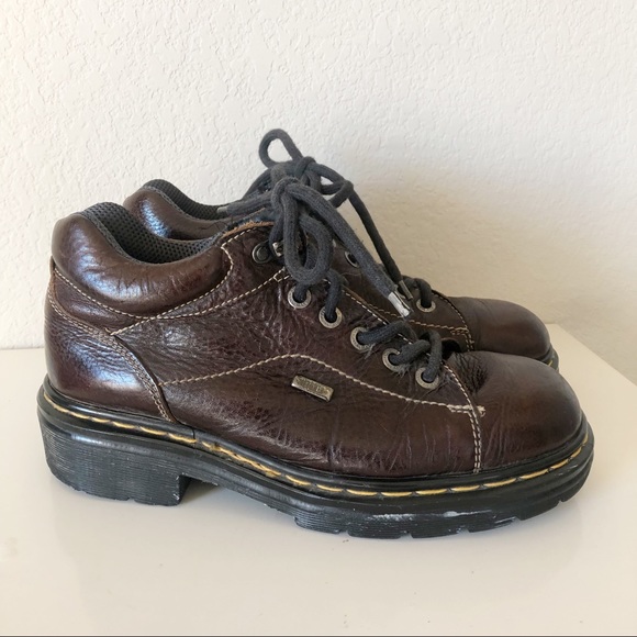 Dr. Martens Shoes - Vintage British Dr. Martens Brown Leather Ankle Boots #9373